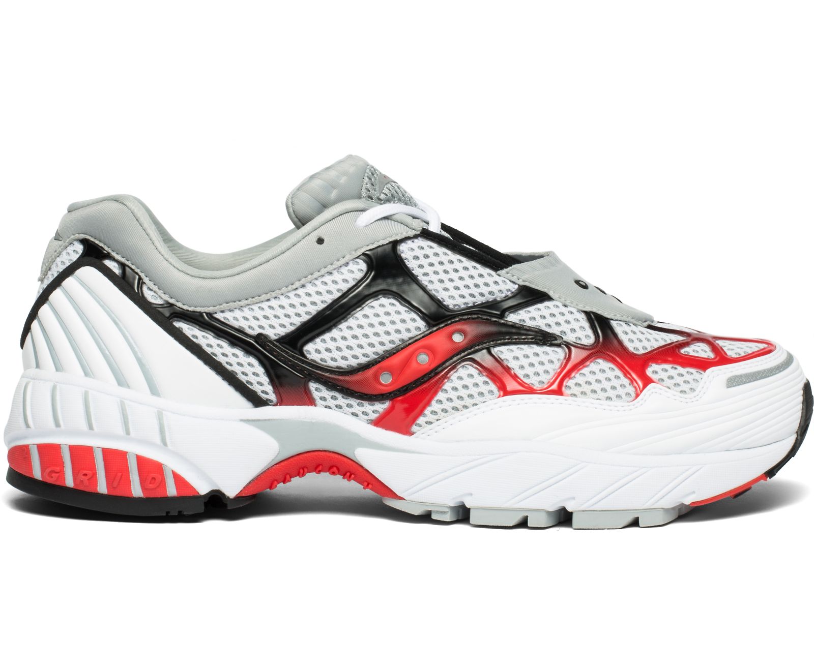 Men\'s Saucony Grid Web Originals White / Grey / Red | Singapore 373OKIR